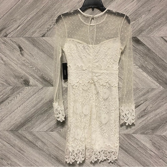 Lulu’s  | Lacey Lane White Lace Long Sleeve Dress Size XS NEW - Picture 7 of 12